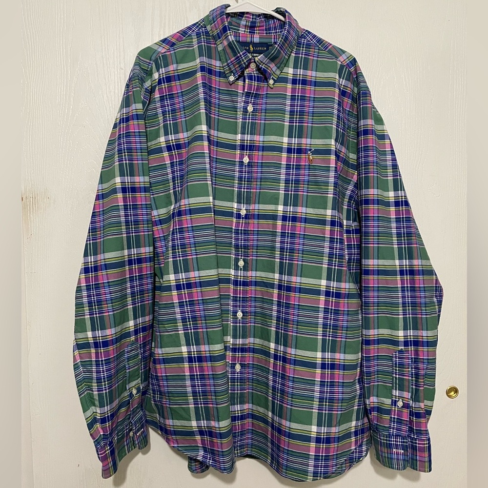 Men’s Ralph Lauren XXL BUTTON DOWN LONG SLEEVE DRESS SHIRT